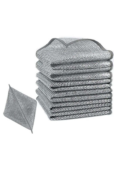 OneStore Set de 10 lavete abrazive din fibre, cu strat dublu, pentru vase, ut...
