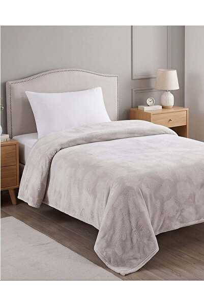 REDTAG Grey Embossed Jacquard Blanket 150 × 200 cm