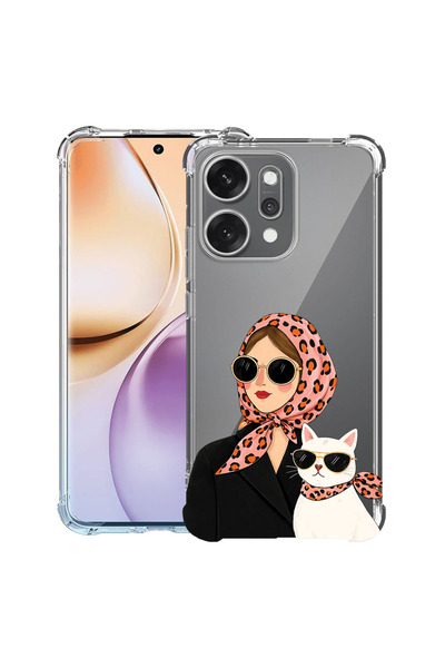 bestcase Противоударен калъф за OPPO Reno14 F / Reno14 FS, Модна котка, 20520...