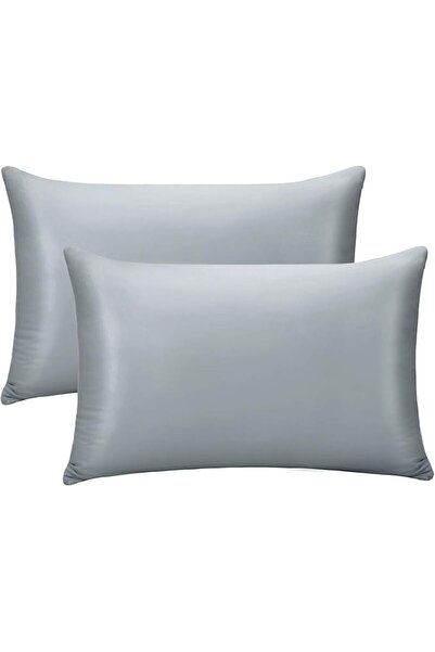Generic Cooling Bed Pillows Grey Standard Pillows for sleeping set of 2 - Coo...
