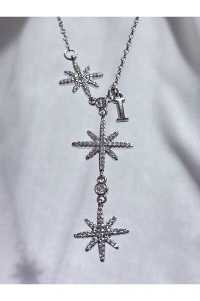bijoux uniques Lettered 316L Steel Polar Star Women's Y Model Necklace