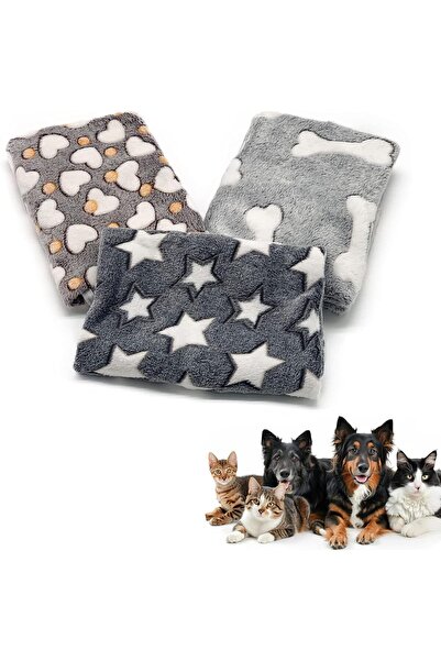 Generic Pet Blankets Set, 3 Pack 20'' × 31'' Soft Dog Fleece Blankets, Fluffy...