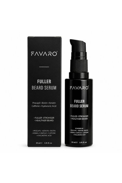 FAVARO Sakal & Saç Bakım Serumu 30 ml – Biotin, Keratin, Kafein, Procapil ve ...
