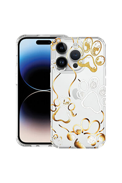 bestcase Husă Antișoc pentru Apple iPhone 16 Pro Max, cu amprente de lăbuțe d...