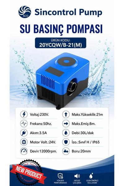 Mur-Cell SİNCONTROLLER YENİ NESİL SU MOTORU SU POMPASI 21M