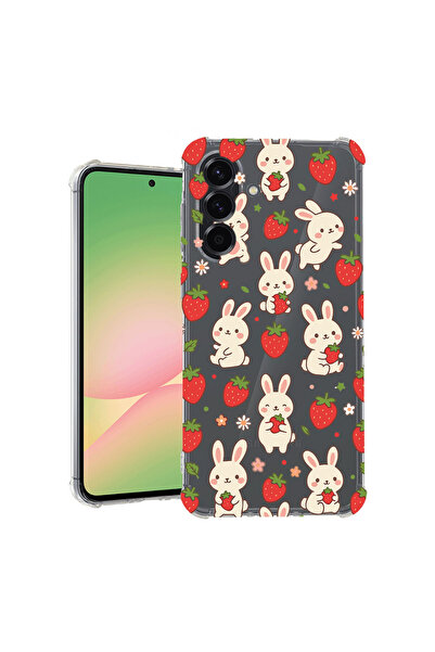 bestcase Αντικραδασμική Θήκη για Galaxy S25 Plus, Σχέδιο Κουνέλι Φράουλα, 194...