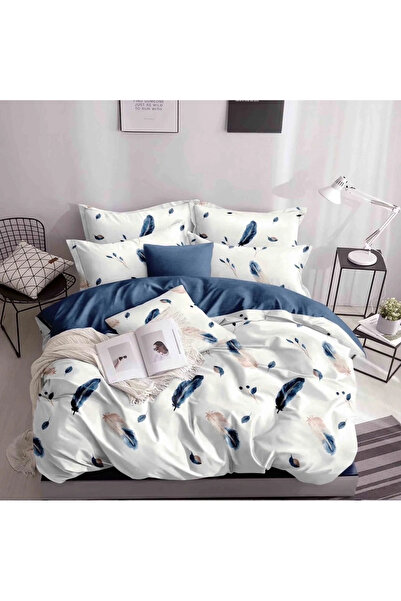 decorami Σεντόνια κρεβατιού 140x200εκ., 4 τεμάχια, ελαστικά, μπλε, με σχέδιο ...