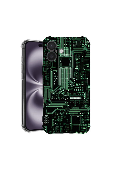 bestcase Husă Anti Shock Case For Apple iPhone 16, Circuit Board, 1828630 AS ...