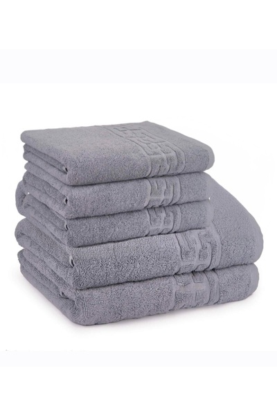 FAMILYDESIGN SET 5 prosoape mari de baie, bumbac 100% fabricate în Pakistan, ...