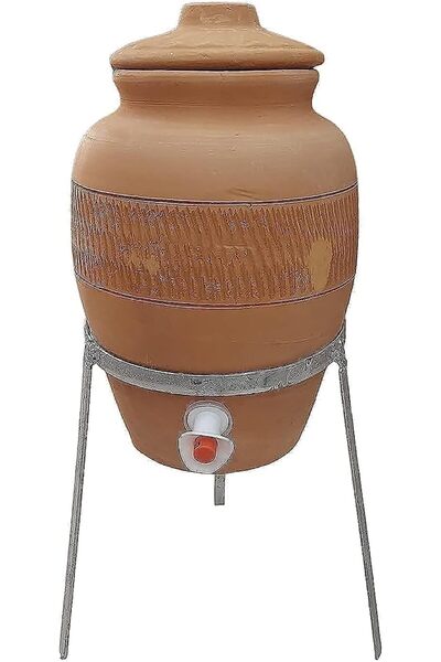 Generic Pottery Thear with Ast&Iron, Natural Synthetic Free Crock Jar