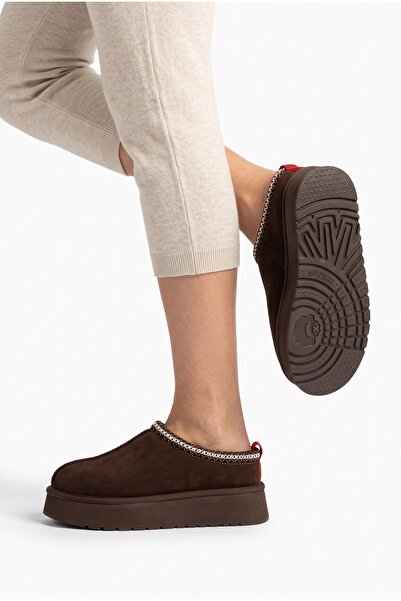 Öner Shoes Women's Mini Suede Furry Slippers Slippers Shoes Are Narrow Fit