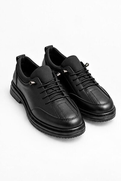 Solo Bag Women's Daily Thick Soled Smart Lace-Up Black Mother's Shoes