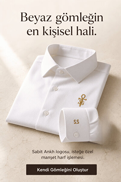 Store Kişiye Özel İsim Nakışlı İtalyan Yaka Slim Fit Özel Terzi Dikimi Beyaz ...