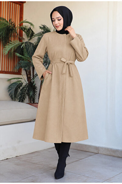 Nevayla Moda Belted Suede Fabric Cap