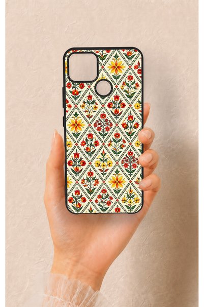 Vip Case حافظة سيليكون متوافقة مع Realme C25 بنمط زهرة التوليب