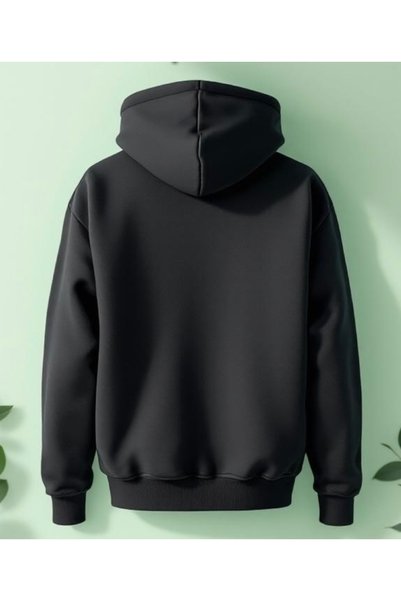 Vordevia Design Printed Cotton 3 Thread Threaded Oversize Sweatshirt
