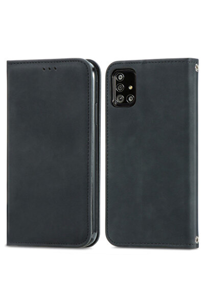 XGSM Husă tip portofel pentru Samsung Galaxy A51 5G, Stil Vintage, Netedă, Ne...