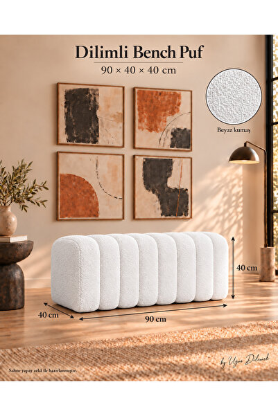 arge demo Ring Bench Çok Amaçlı Puf Bench (90x40x40 cm)