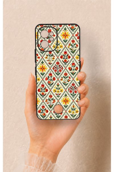 Vip Case Reeder S19 Max Pro Compatible Tile Tulip Patterned Silicone Case