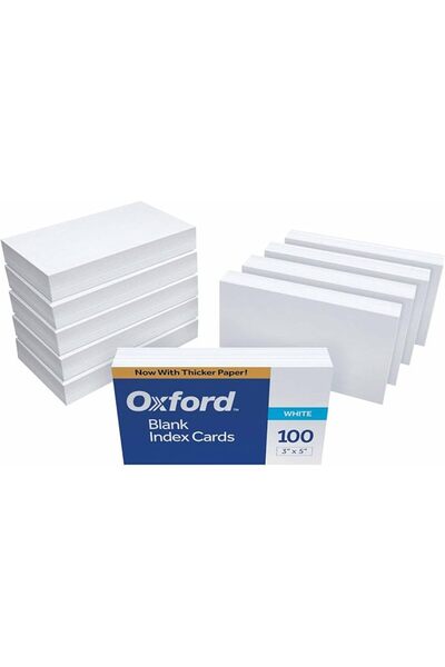 Oxford 30 (1000 PK) Blank Index Cards, 7.6 cm x 12.7 cm, White, 1, 000 Cards ...