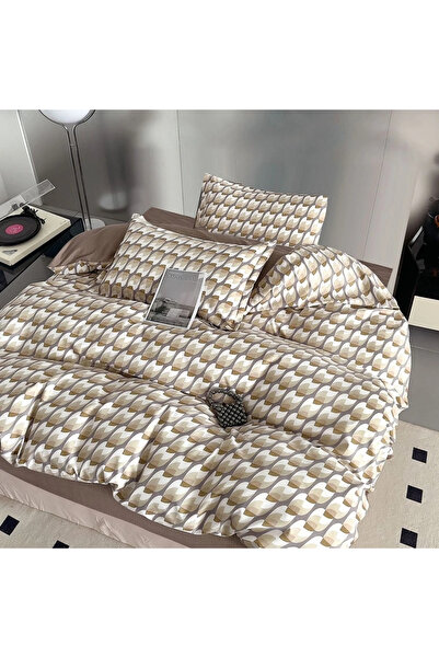 decorami Bed linen 1 PERSON, FINE, 4 pieces, Beige, abstract
