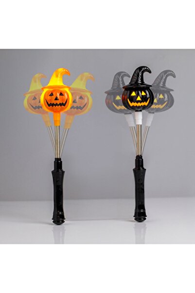 DD SHOP Baghete de Halloween Dovleac Colorat cu Lumina & Arc 26cm - Cadouri