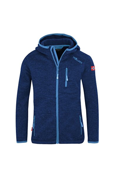 Trollkids Jachetă fleece pentru copii Jondalen XT cu glugă, bleumarin (222-12...