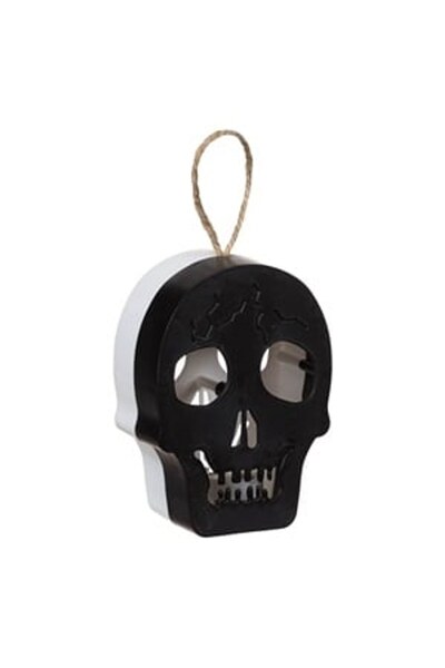 DD SHOP Felinar Craniu LED de Halloween cu Lumina Colorata 9.5cm - Lumanari