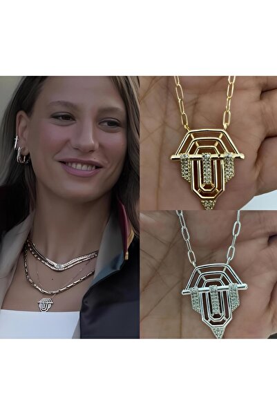 Zümrüt Silver Bague Stone Arrow Serenay Necklace