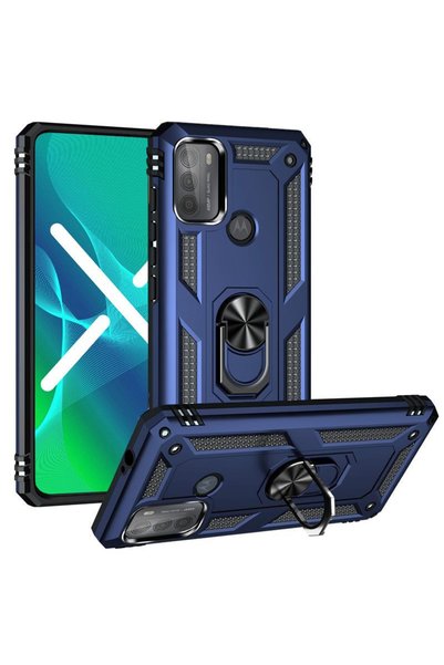 ERBORD Husă blindată pentru Motorola Moto G50, Nox Case Ring, albastru