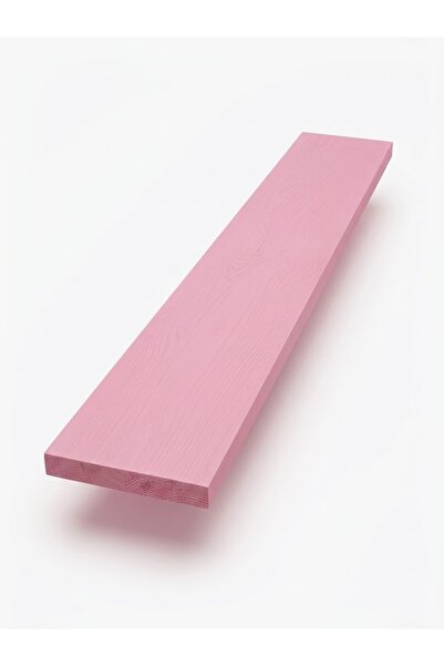 Doğal Ahşap Raf-Pembe