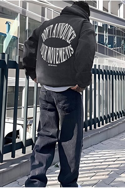Teenage Millionaire Herren Anthrazit Melange Dont Announce Kapuzenpullover Ov...