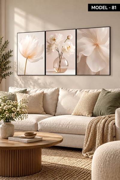 Akıllı Kağıt Adhesive Felt Painting - Poster Flower (Model- 81)