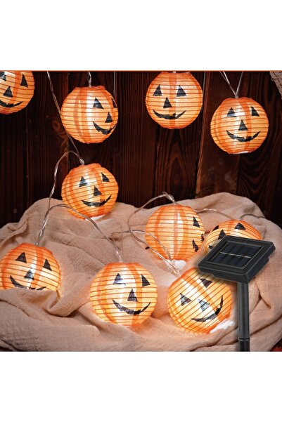 DD SHOP Ghirlanda Solara Halloween cu Dovleci Portocalii & LED Alb Rece 1.80m...