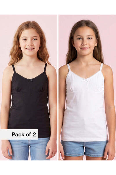 REDTAG Senior Girls Assorted 2 Piece Vest Set