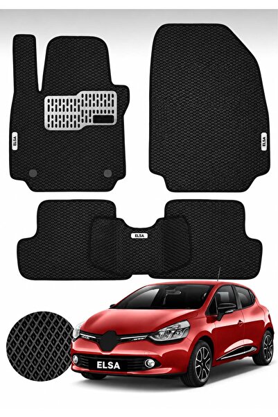 Renault Clıo4 2013-2019 Uyumlu Hücreli Premium Eva Paspas Seti Tam Set Paspas Takımı Siyah