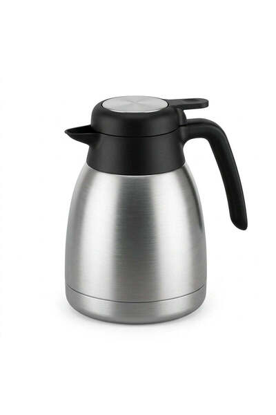 Homex Stainless Steel Vacuum Flask – 1 Litre, Silver and Black