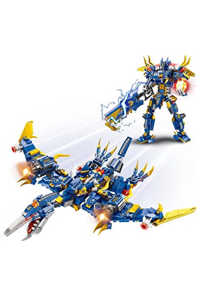 Generic 2 in 1 Pterosaur Dinosaur Building Kits, Transforming Mech Robot Buil...