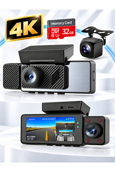 Skyline Orbion Camera de bord 4K DVR Auto, GPS, 3 Camere, 1080P, G-Sensor, Ve...