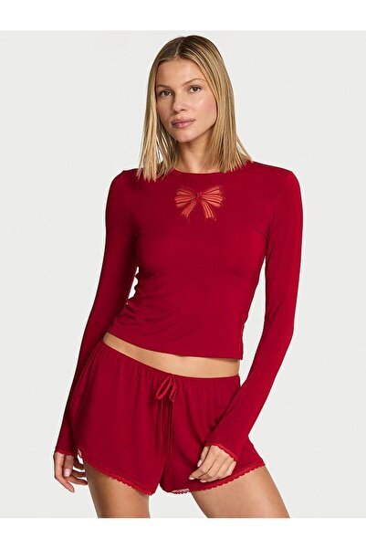 Modal Long-Sleeve T-Shirt and Shorts Set