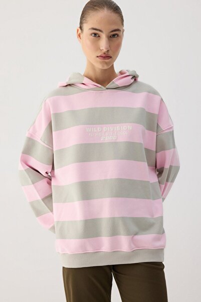 Touché Privé Hooded striped sweatshirt