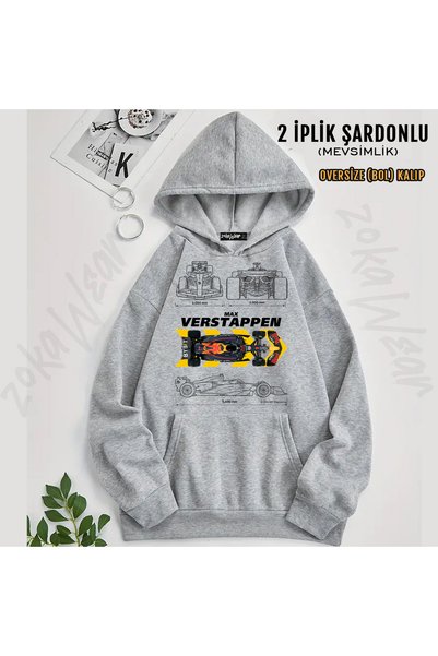 ZOKAWEAR Max Verstappen Formula 1 V3 Printed Hooded Sweatshirt