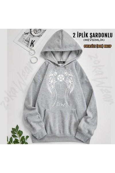 ZOKAWEAR Hanorac cu glugă cu imprimeu Dean Winchester din serialul Supernatural