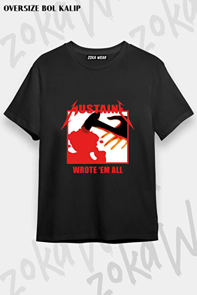 ZOKAWEAR Logo Dave Mustaine Kill Em All Metal Metallica Printed T-Shirt