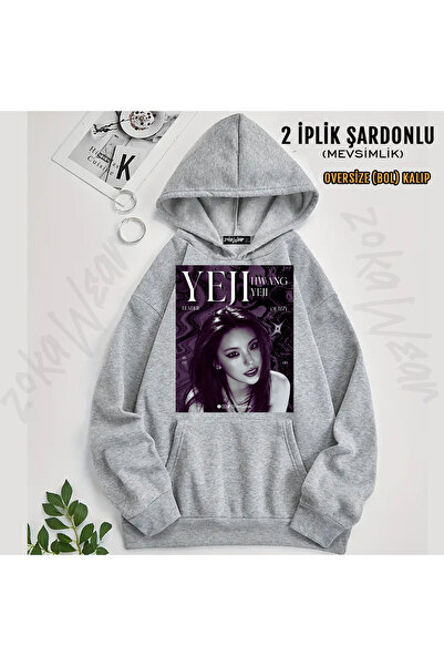 ZOKAWEAR Hwang Yeji K Pop Itzy Printed Hooded Sweatshirt