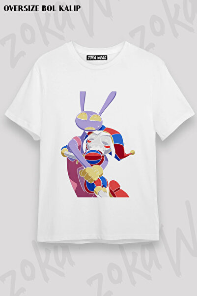 ZOKAWEAR Pomni and Jax the Amazing Digital Circus Printed T-Shirt