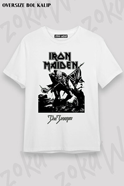 ZOKAWEAR Iron Maiden the Trooper Rock Metal Printed T-Shirt