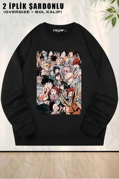 ZOKAWEAR My Hero Academia Printed Crew Neck Sweatshirt