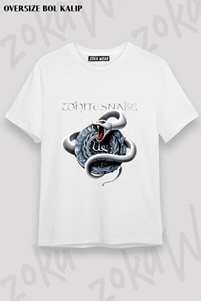 ZOKAWEAR White Snake V7 Rock Metal Printed T-Shirt