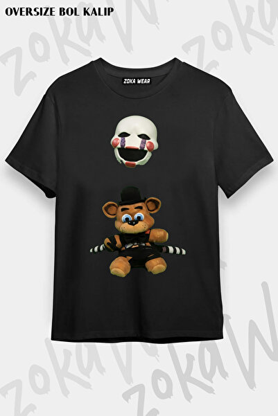 ZOKAWEAR Five Nights at Freddy's Puppet and Freddy Fnaf 5Naf Game Printed T-S...